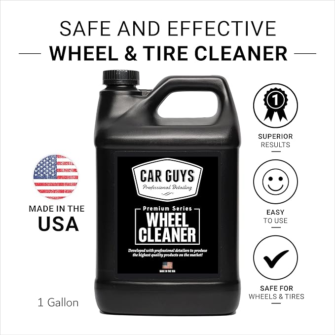 CAR GUYS Wheel Cleaner 1 Gallon Refill | Effective Rim and Tire Cleaner | Safe & Versatile Brake Dust Remover | 1 Gallon (Sprayer Not Included)