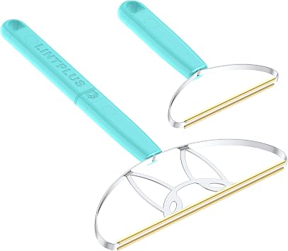 MAX & Pro LINTPLUS Pet Hair Remover Bundle-2-in-1 Adjustable & Fixed Handle Duo, Large + Compact Tools for Carpets, Furn