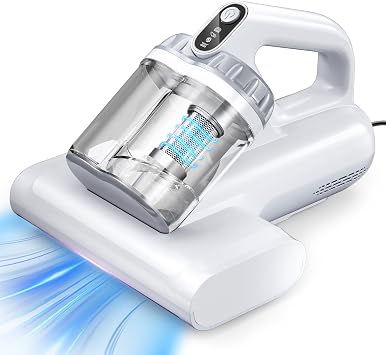 BYHUME Mattress Vacuum Cleaner, 17Kpa 650W Bed Vacuum Cleaner, 273nm UV-C Light & Ultrasonic 145°F Heating, 80000 RPM/Mi