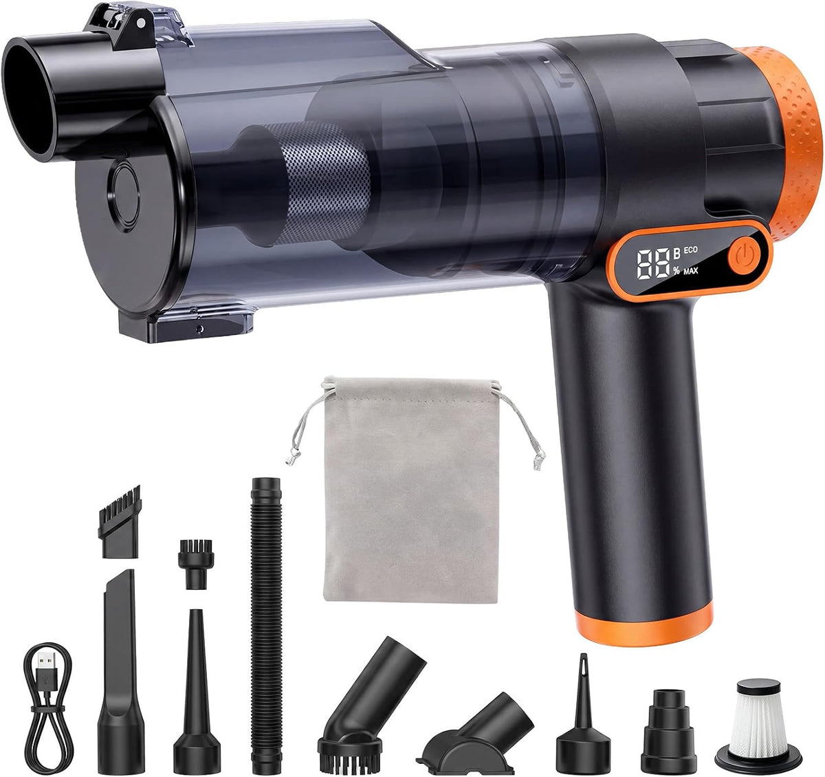 Cordless Handheld Vacuum, 18000Pa Car Vacuum Brushless Motor