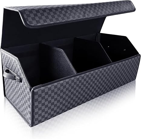 Fyzeoty Car Trunk Organizer for SUV and Sedan, Blue-Gray, 29.5 inches