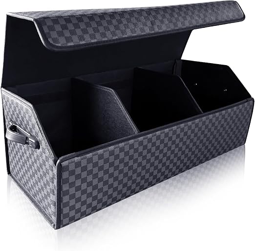 Fyzeoty Car Trunk Organizer for SUV and Sedan, Blue-Gray, 29.5 inches