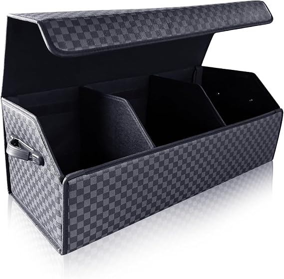 Fyzeoty Car Trunk Organizer for SUV and Sedan, Blue-Gray, 29.5 inches