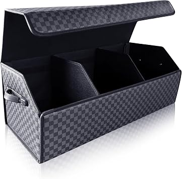 Fyzeoty Car Trunk Organizer for SUV and Sedan, Blue-Gray, 29.5 inches