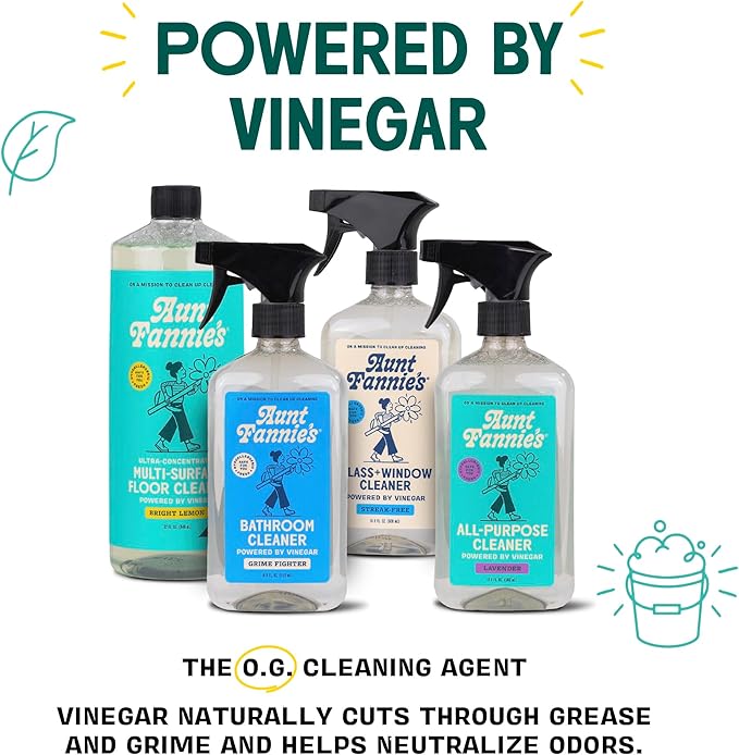 Aunt Fannie's Ultra Concentrated Floor Cleaner Vinegar Wash, Multi-Surface Solution For Mopping, Makes 16 Gallons, Eucalyptus Scent, 32 oz. (Pack of 6)