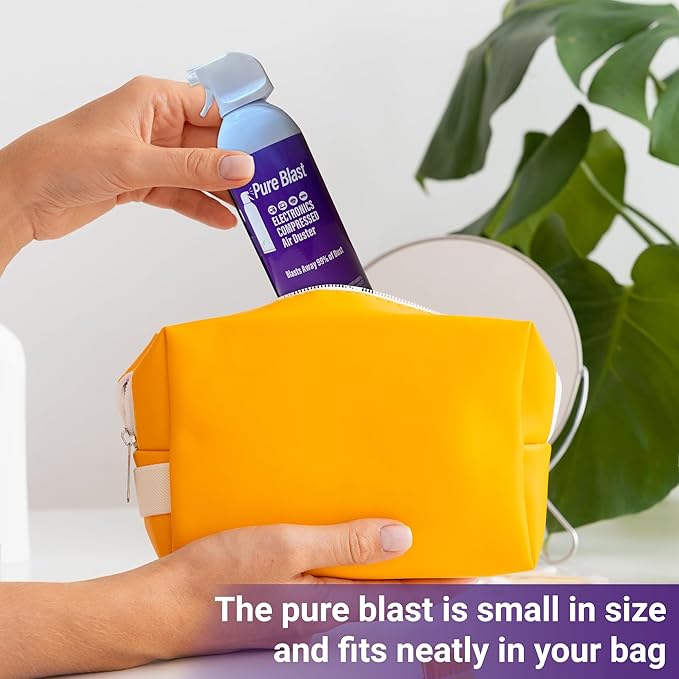 Pure Blast 10oz Compressed Air Duster Can - 6 Pack for Powerful Electronics Cleaning
