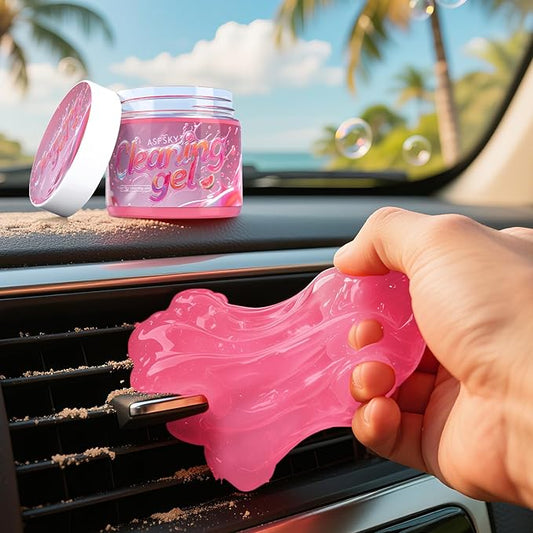 ASFSKY Car Cleaning Gel (Red,watermelon) Cleaning Putty Universal Dust Cleaning Car Interior Cleaner Keyboard Dust Remover Car Slime Gifts for Men Women girl（1 pack）