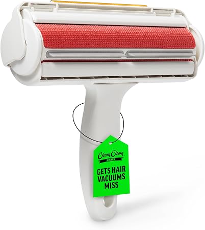 ChomChom Roller & Rake – Reusable Pet Hair Removal Roller with Rake Attachment for Cat & Dog Fur on Furniture, Couch, Ca