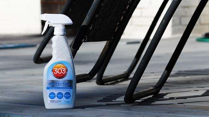 303 Products (30308CSR) UV Protectant Spray for Vinyl, Plastic, Rubber, Fiberglass, Leather & More – Dust and Dirt Repellant - Non-Toxic, Matte Finish, 16 Fl. oz., White