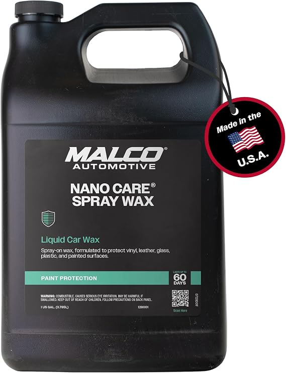 Malco Nano Care Spray Wax for Interior and Exterior Use, 1 Gallon