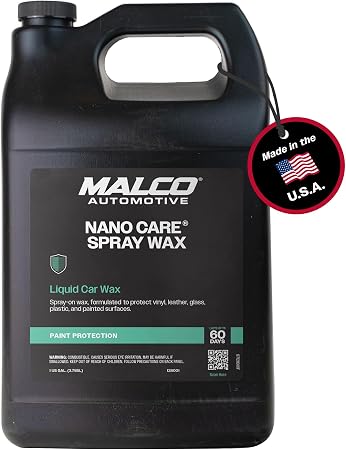 Malco Nano Care Spray Wax for Interior and Exterior Use, 1 Gallon