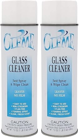 Claire Manufacturing CL050-1PK Gleme Glass Cleaner, 20 oz. can, 1 count, teal & white (Pack of 2)