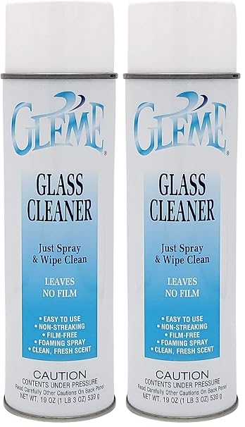Claire Manufacturing CL050-1PK Gleme Glass Cleaner, 20 oz. can, 1 count, teal & white (Pack of 2)