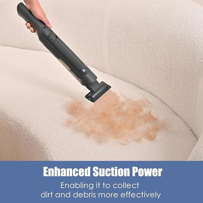 Handheld Vacuum Cordless, Lightweight 1.4lb with Powerful Suction, Charging Dock, Single Touch Empty and Detachable Dust Cup, Portable Mini Car Vac for Home Office and Pet Hair (Light Black)
