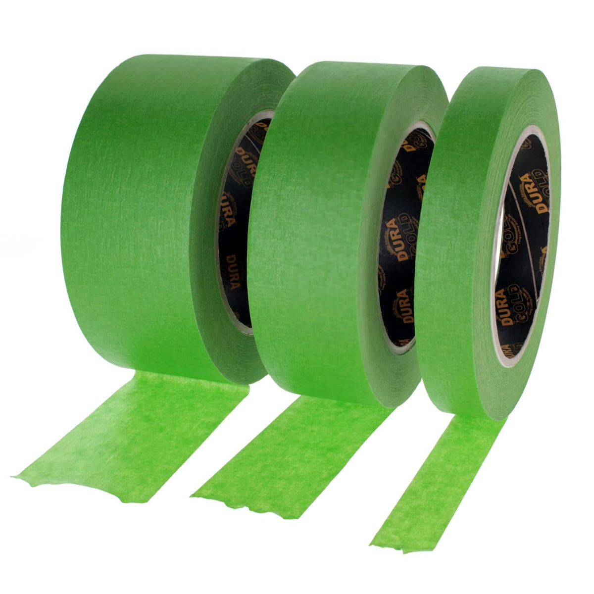 Green Automotive Masking Tape 3/4, 1-1/2, 2" 55 Yard Rolls 1 Each