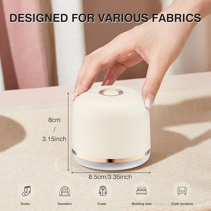 Fabric Shaver, Lint Remover Rechargeable, Electric Portable Sweater Shavers to Fuzz, Lint Balls, Pillings, Bobbles for Clothes and Furniture