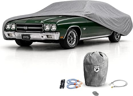 AllGuard Car Cover for Chevrolet Chevelle Malibu 2nd Gen (1968-1972), Weatherproof Shield Outdoor Car Cover for Snow, Ra