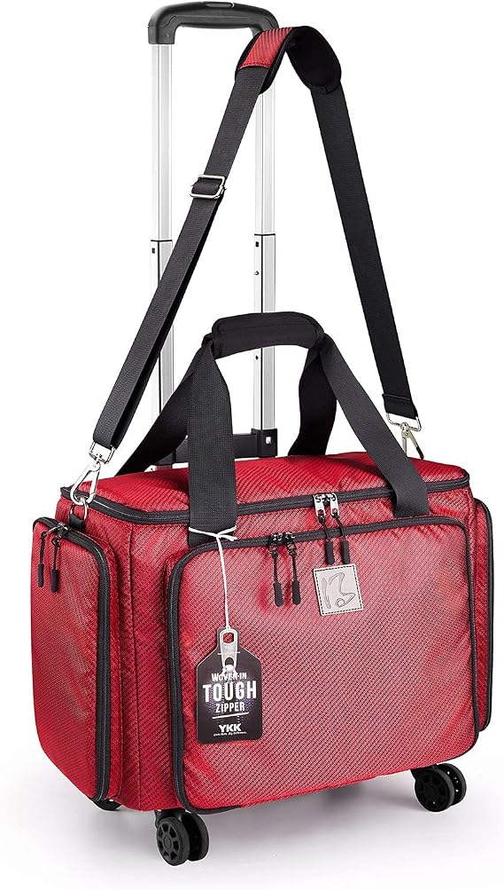 Rolling Sewing Machine Bag with Universal wheels,Sewing Machine Carrying Case with YKK zipers, Compatible most Standard 
