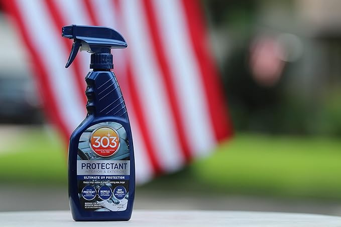 303 Products Automotive Protectant Spray, UV Protection for Car Interior & Exterior – Protects Vinyl, Plastic & Rubber, Repels Dust & Dirt, Matte Finish, 16 oz