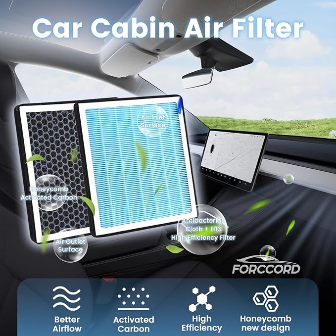 2-Pack UPGRADED HEPA Cabin Air Filter Fits for Jeep Cherokee 19 20 21 (ONLY FIT L4 2.0L/2.4L& V6 3.2L) Activated Carbon Cabin Filter Replace for CF12307(Not fit Grand Cherokee L) Accessories