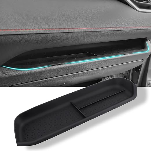 CARFIB Passenger Storage Organizer Mat Fit for Toyota RAV4 2025 2024 2023 2022 2021 2020 2019 Glove Box Organizer Tray I
