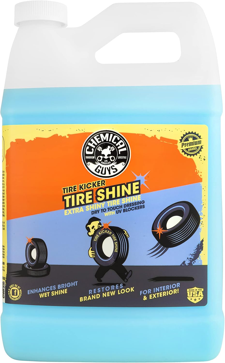 Tire Kicker Extra Glossy Tire Shine for Rubber, 1 Gallon