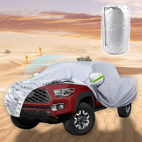 Aunginsy Car Cover Compatible with Toyota Tacoma 2016-2026, All Weather Snowproof UV Protector Windproof Outdoor Full Ca