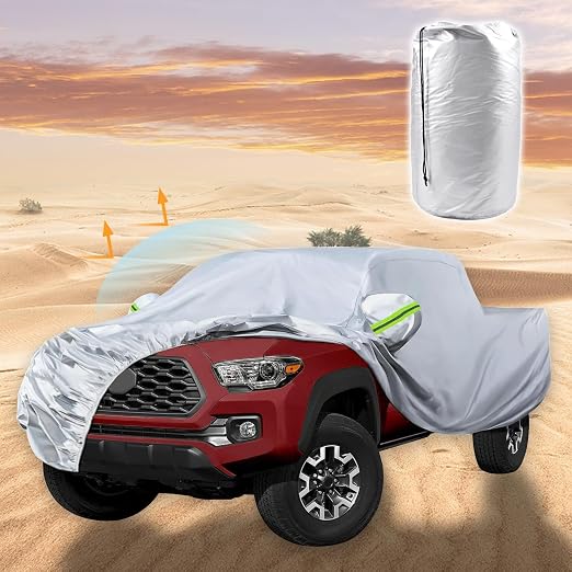 Aunginsy Car Cover Compatible with Toyota Tacoma 2016-2026, All Weather Snowproof UV Protector Windproof Outdoor Full Ca