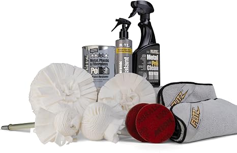 Flitz Professional Detailers Choice Car Detailing Kit - USA-Made Car Care Kits for Vehicles - Includes 1lb Polish, 16oz 