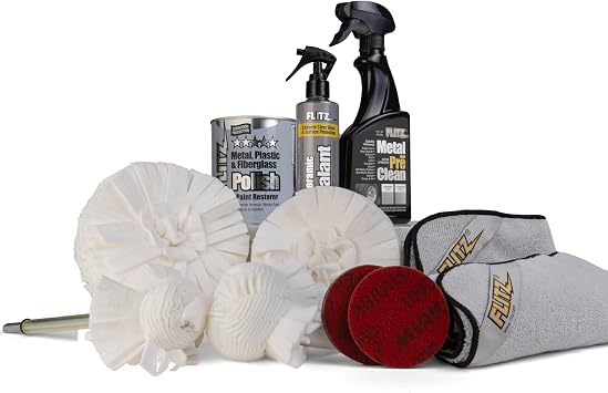 Flitz Professional Detailers Choice Car Detailing Kit - USA-Made Car Care Kits for Vehicles - Includes 1lb Polish, 16oz 