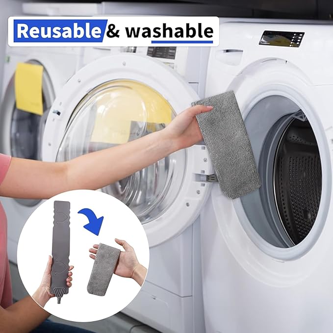 Retractable Gap Dust Cleaner, Extendable Gap Duster with 4 Microfiber Dusting Cloths Long, Under Appliances Cleaning Tools with Extendable Pole,Under Refrigerator, Furniture, High Ceiling