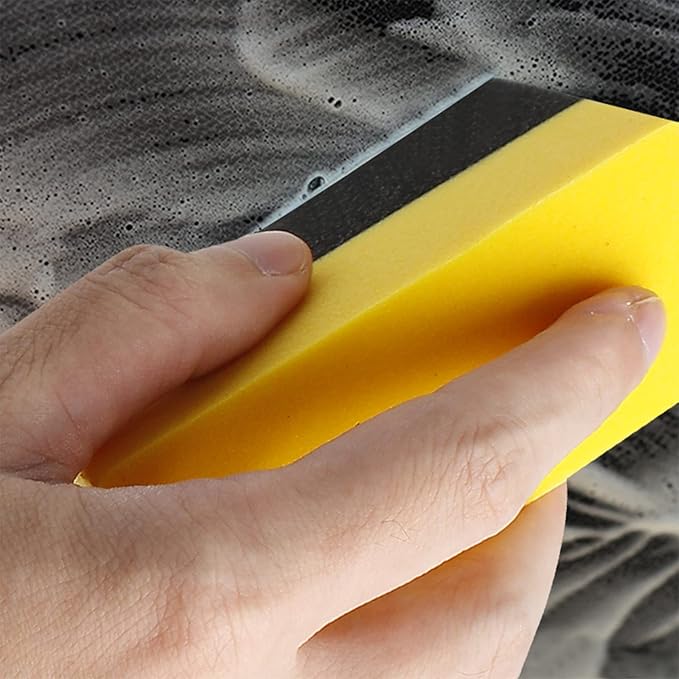 12 Pcs Tire Applicator Dressing Shine Sponge, Tire Dressing Applicator Pads, Color Polishing Sponge for Car Glass, Painted Steel & Porcelain