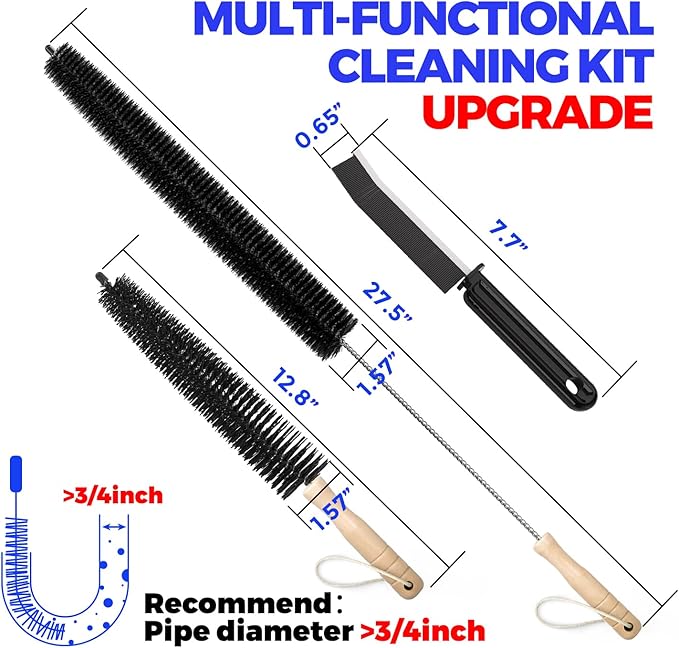Holikme 3 Pack Dryer Vent Cleaner Kit Clothes Dryer Lint Brush Vent Trap Cleaner Home Essentials Crevice Gap Cleaning Tool Brush