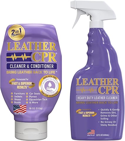 Leather CPR Cleaner & Conditioner 18oz + Heavy Duty 22oz Kit
