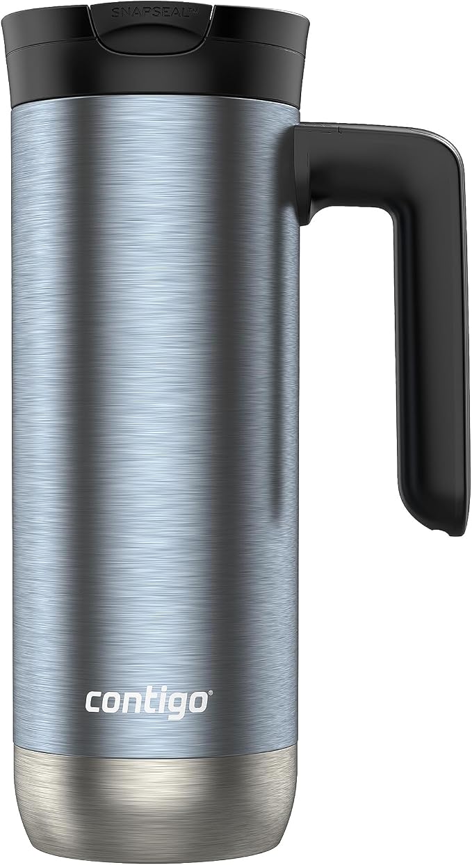 Contigo Superior 2.0 Stainless Steel Travel Mug with Handle Leak-Proof Lid Double-Wall Insulation for Hot & Cold Beverag