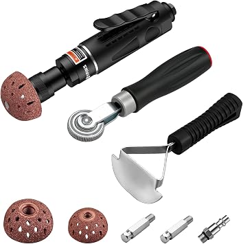 EYPINS Air Tire Buffer Full Kit - 2500RPM Air Tire Grinder with 40mm 55mm Tungsten Steel Buffing Wheel Head, Tire Inner 