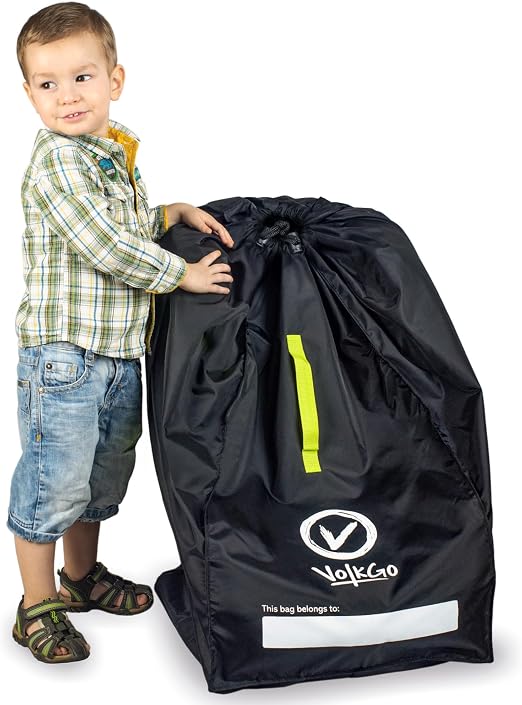V VOLKGO Car Seat Travel Bag For Airplane with Carrying Handles, No Shoulder Straps, Car Seat Bags for Air Travel Carsea