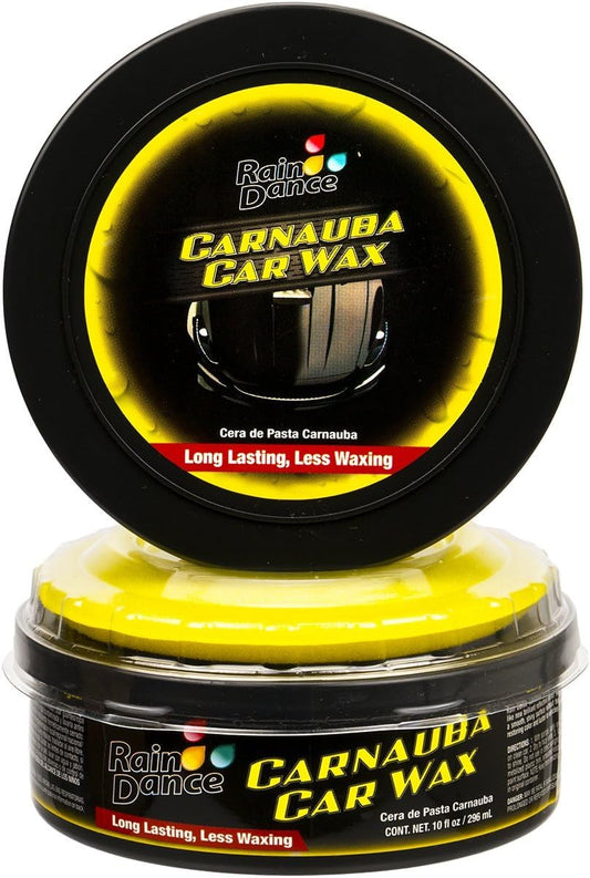 Rain Dance Carnauba Car Wax - 10 Fl Oz - Smoothens Fine Scratches Creating Brialliant and Shiny Surface