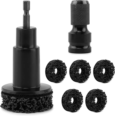 Wheel Hub Cleaning Tool Kit,Wheel Hub Resurfacing Kit with 5 Pads