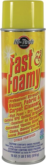 Fast & Foamy Carpet Cleaner 18 oz Spearmint Scented Upholstery Spray,1 Pack