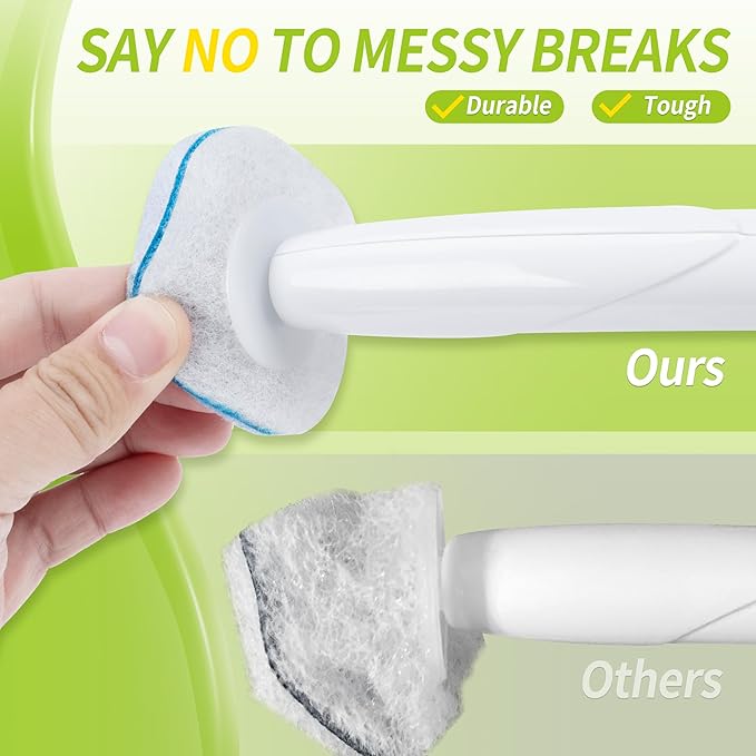 Toilet Bowl Cleaner Wand Refills Compatible with CLOROX, 63 Count Disposable Toilet Brush Refills, Replacement Heads for Toilet Cleaning System