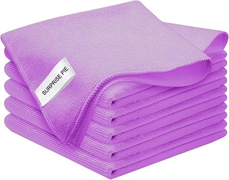 Premium Microfiber Cleaning Cloths, Ultra Absorbent Lint-Free Reusable Towels for Kitchen, Glass, Countertops, Stainless