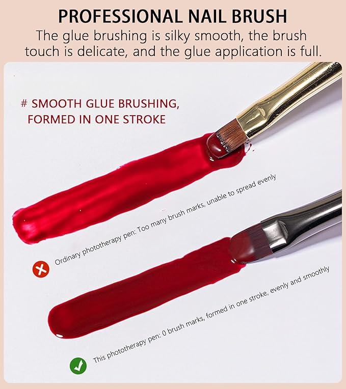 Nail Art Clean Up Brushes, Oval Nail Cleanup Brush, Gel Nails Brushes, Acetone Manicure Brush for Nails Art Design Painting and Cleaning Polish Mistake on the Cuticles for DIY & Salon Use