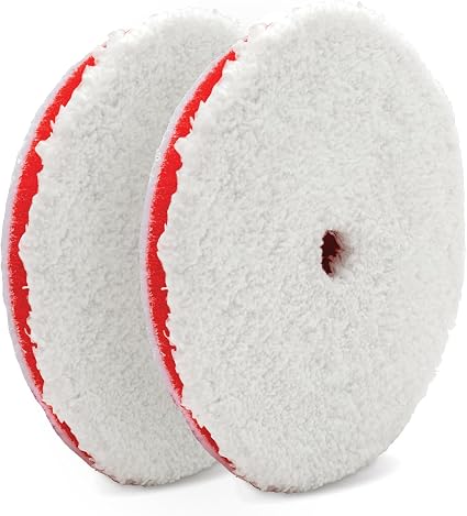Griot's Garage BOSS 6.5” Microfiber Pads for Car Polishing and Detailing, Buffing Pads for Moderate and Severe Scratch R