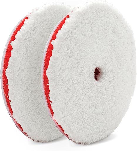 Griot's Garage BOSS 6.5” Microfiber Pads for Car Polishing and Detailing, Buffing Pads for Moderate and Severe Scratch R