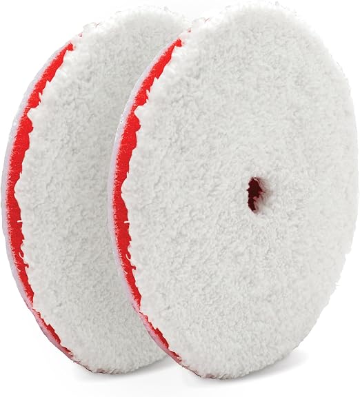 Griot's Garage BOSS 6.5” Microfiber Pads for Car Polishing and Detailing, Buffing Pads for Moderate and Severe Scratch R