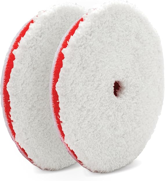 Griot's Garage BOSS 6.5” Microfiber Pads for Car Polishing and Detailing, Buffing Pads for Moderate and Severe Scratch R