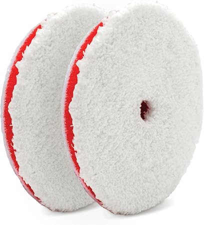 Griot's Garage BOSS 6.5” Microfiber Pads for Car Polishing and Detailing, Buffing Pads for Moderate and Severe Scratch R