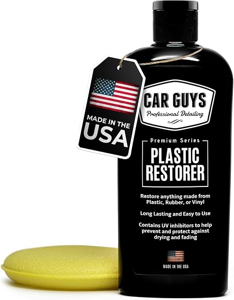 CarGuys Plastic Restorer | Bring Plastic, Rubber, and Vinyl Back to Life! | User-Friendly Trim Restorer | Safe Auto Deta