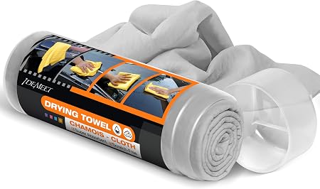 Premium Car Drying Towel, Super Absorbent 26"x17" Large Chamois Cloth Shammy Towel for Vehicle, Reusable Chamois Shammy 